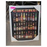 CHEERS TO BEER ASSORTED BEER BOTTLE FRAMED PHOTO