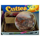 VINTAGE LABEL MAKERS, CLAD TRAY, AND COKE PLATE