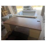 OFFICE DESK  - METAL WITH WOOD TOP
