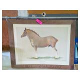 KINGSBURY PALE BEER HORSE ADVERTISING SIGN