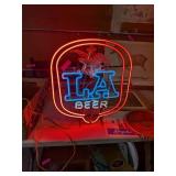 LA BEER NEON SIGN - WORKING ORDER
