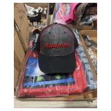 3 SNAP-ON HATS AND 1 TOWEL