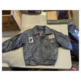 ITALIAN STONE GENUINE LEATHER JACKET, SIZE 6/7 W/K