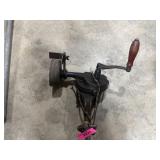 ANTIQUE HAND CRANK GRINDING STONE