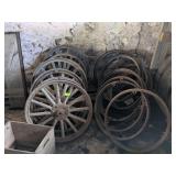 MODEL T WOOD SPOKE WHEELS & METAL RIMS