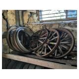 MODEL T WOOD SPOKE WHEELS & METAL RIMS