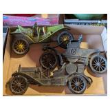 3 VINTAGE CAR DIECAST WALL HANGING PIECES