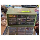 BUTTON COLLECTION IN 2 HARDWARE ORGANIZERS
