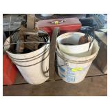 2 PAILS - CASTER WHEELS, GEARS & MORE