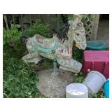 CONCRETE CAROUSEL HORSE
