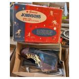 VINTAGE JOHNSONS ICE SKATES IN ORIGINAL BOX