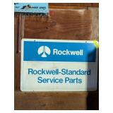 ROCKWELL SERVICE PARTS METAL SIGN