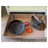 GRISWOLD #3 CAST IRON PAN & VINTAGE IRON