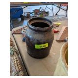 BROWN STONEWARE VASE