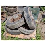 1930s FORD FLATHEAD RIMS & TIRES - 5 BOLT