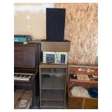 FISHER STEREO SYSTEMS WITH SPEAKERS & CABINET