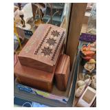 4 - WOODEN DECORATIVE BOXES