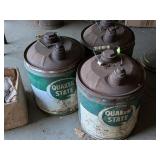 3 QUAKER STATE FUEL CANS