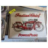 INDIAN CHIEF TIN SIGN