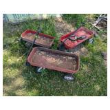 3 VINTAGE KIDS WAGONS