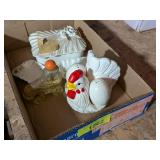 CHICKEN SALT/PEPPER HOLDER, BEAUTY TRAY SET
