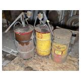 3 OIL BARRELS WITH 2 PUMPS