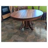 ANTIQUE CLAWFOOT 54' DINING ROOM TABLE