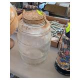LARGE GLASS JAR WITH HANDLE