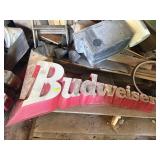 LARGE PLASTIC BUDWEISER SIGN