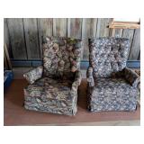 2 FLORAL SITTING CHAIRS