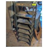 JOHNSONS PAINTS & VARNISH ROLLING METAL SHELF