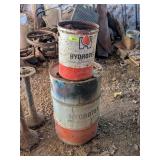 1 HYDROTEX BARREL & 1 PAIL