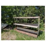 8FT - 3 TIER METAL SHELF