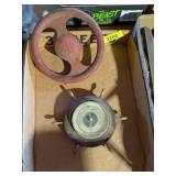 PEDAL CAR STEERING WHEEL & BAROMETER