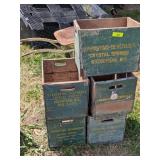 5 SPRINGTIME BEVERAGE WOODEN CRATES