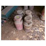 4 VINTAGE MILK CANS