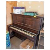 M.SCHULTZ CO. PLAYER PIANO WITH ROLLS