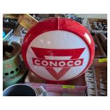 CONOCO GAS PUMP GLOBE  - PLASTIC FRAME