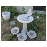 CONCRETE BIRDBATHS