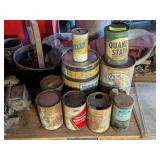 VINTAGE OIL CANS