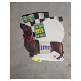 MILLER LITE BEER WEINER DOG SIGNAGE - PAPER