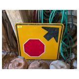 STOP AHEAD METAL SIGN