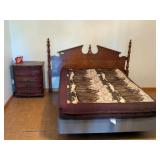 KING SIZE HEADBOARD WITH 4 DRAWER NIGHTSTAND