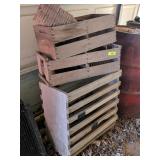 WOODEN CRATES & STRAWBERRY BASKETS