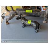 CAST IRON WEINER DOG BANK