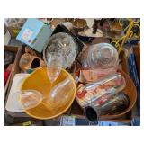 2 - BOXES ORIENTAL & CLEAR GLASS, ANNIVERSARY BELL