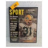 FRAMED & SIGNED JIM TAYLOR SPORT MAGAZINE COVER
