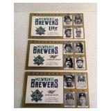 3 - SETS MILWAUKEE BREWERS 1970-94 CARDS