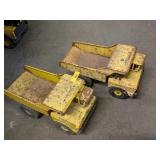 2 VINTAGE TONKA DUMP TRUCKS