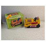 VINTAGE BATTERY OPERATED BULLDOZER TOY